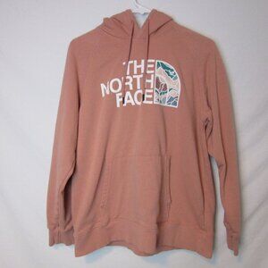 The North Face Peach Orange Graphic Printed Sweatshirt Hoodie Women Large